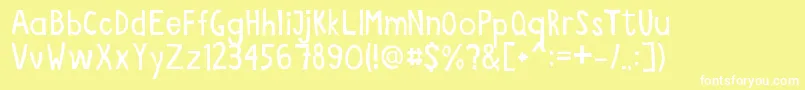 Ritaglio Font – White Fonts on Yellow Background