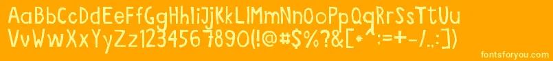 Ritaglio Font – Yellow Fonts on Orange Background