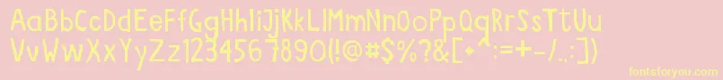 Ritaglio Font – Yellow Fonts on Pink Background