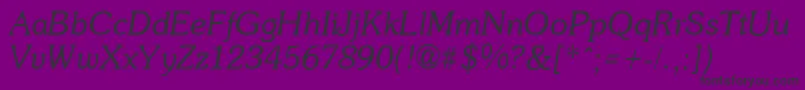 SoutaneItalic Font – Black Fonts on Purple Background