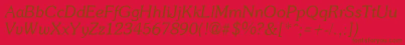 SoutaneItalic Font – Brown Fonts on Red Background