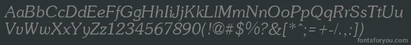 SoutaneItalic Font – Gray Fonts on Black Background