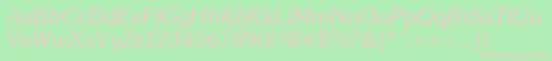 SoutaneItalic Font – Pink Fonts on Green Background