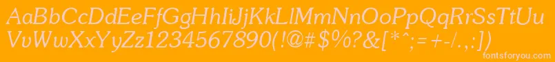 SoutaneItalic Font – Pink Fonts on Orange Background