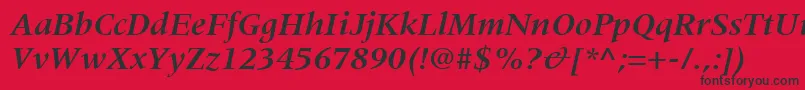 CoherentSsiBoldItalic Font – Black Fonts on Red Background