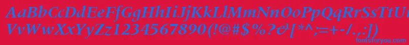 CoherentSsiBoldItalic Font – Blue Fonts on Red Background