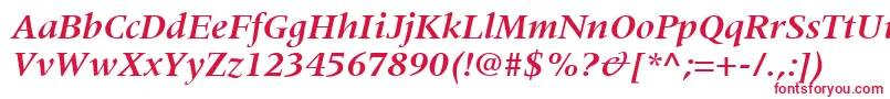 Шрифт CoherentSsiBoldItalic – красные шрифты на белом фоне