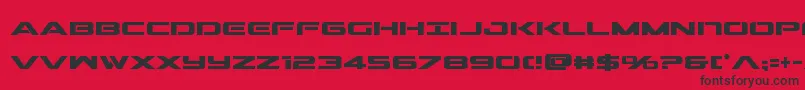 Outridercondbold Font – Black Fonts on Red Background