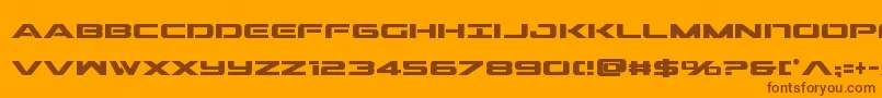 Outridercondbold Font – Brown Fonts on Orange Background