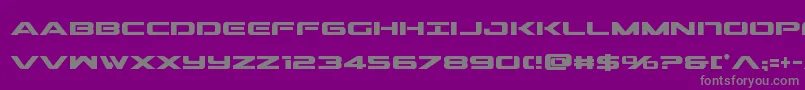 Outridercondbold-fontti – harmaat kirjasimet violetilla taustalla
