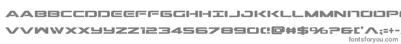フォントOutridercondbold – 白い背景に灰色の文字