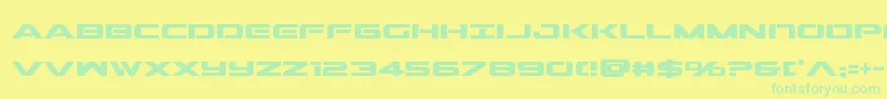 Outridercondbold-Schriftart – Grüne Schriften auf gelbem Hintergrund