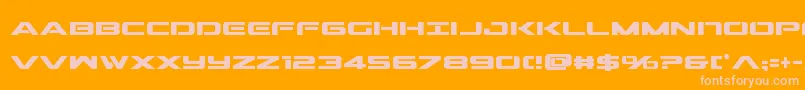 Fonte Outridercondbold – fontes rosa em um fundo laranja