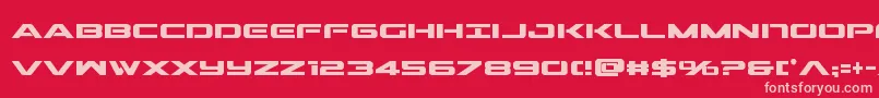 フォントOutridercondbold – 赤い背景にピンクのフォント