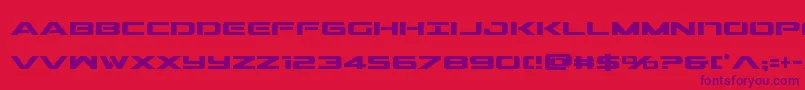 フォントOutridercondbold – 赤い背景に紫のフォント