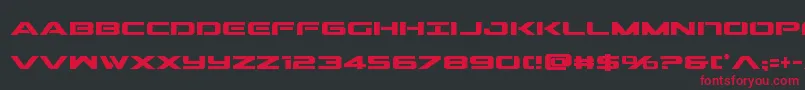 Outridercondbold Font – Red Fonts on Black Background