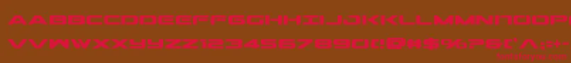 Outridercondbold-Schriftart – Rote Schriften auf braunem Hintergrund