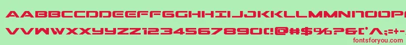 Outridercondbold Font – Red Fonts on Green Background