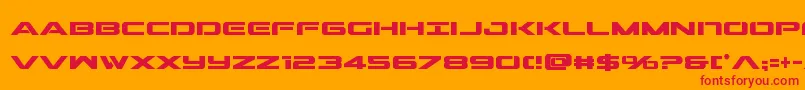 Outridercondbold Font – Red Fonts on Orange Background