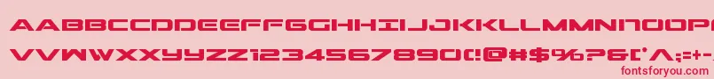 Outridercondbold-Schriftart – Rote Schriften auf rosa Hintergrund