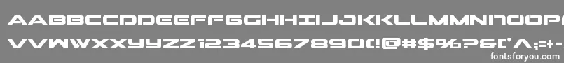 フォントOutridercondbold – 灰色の背景に白い文字