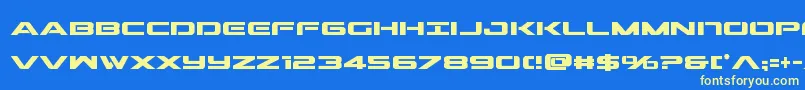 Outridercondbold Font – Yellow Fonts on Blue Background