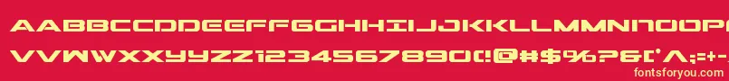 Outridercondbold Font – Yellow Fonts on Red Background