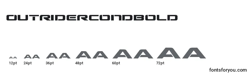 Outridercondbold Font Sizes