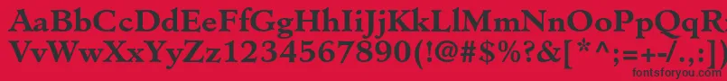 MinisterstdBold Font – Black Fonts on Red Background