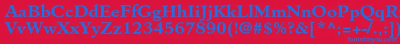 MinisterstdBold Font – Blue Fonts on Red Background