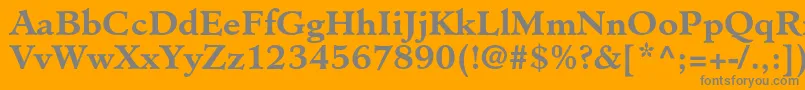MinisterstdBold Font – Gray Fonts on Orange Background