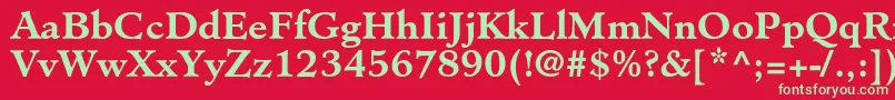 MinisterstdBold Font – Green Fonts on Red Background