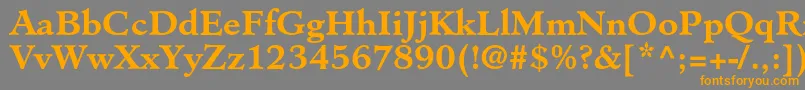 MinisterstdBold Font – Orange Fonts on Gray Background