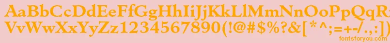 MinisterstdBold Font – Orange Fonts on Pink Background