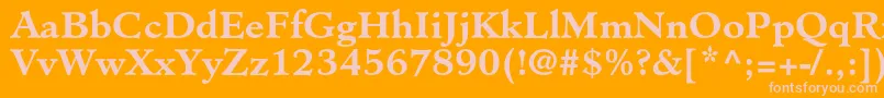 MinisterstdBold Font – Pink Fonts on Orange Background