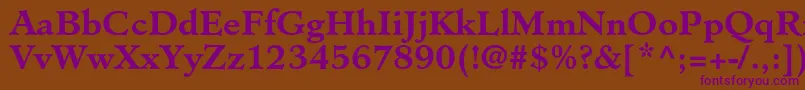 MinisterstdBold Font – Purple Fonts on Brown Background