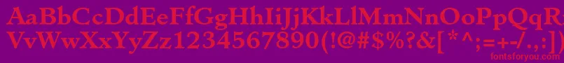 MinisterstdBold Font – Red Fonts on Purple Background