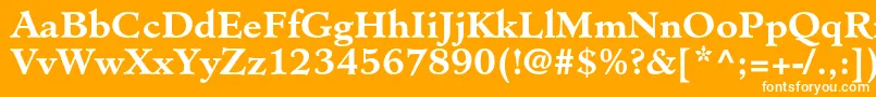 MinisterstdBold Font – White Fonts on Orange Background