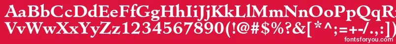 MinisterstdBold Font – White Fonts on Red Background