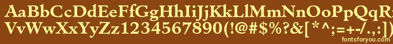 MinisterstdBold Font – Yellow Fonts on Brown Background