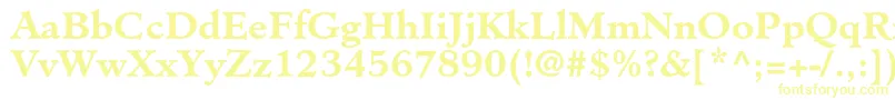 MinisterstdBold Font – Yellow Fonts on White Background