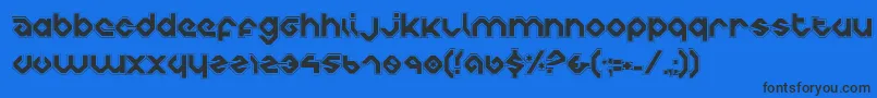 Charliec Font – Black Fonts on Blue Background