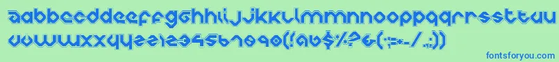 Charliec Font – Blue Fonts on Green Background