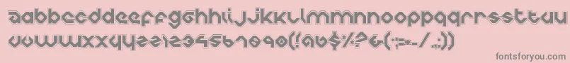 フォントCharliec – ピンクの背景に灰色の文字