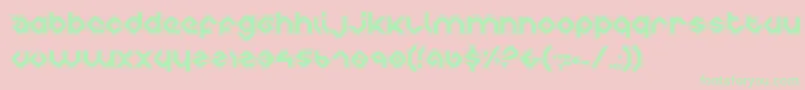 Charliec Font – Green Fonts on Pink Background