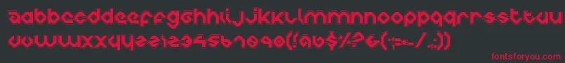 Czcionka Charliec – czerwone czcionki na czarnym tle