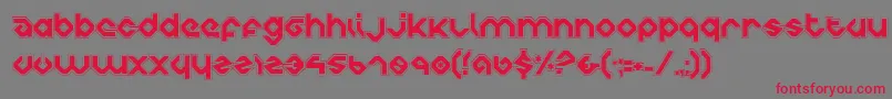 Charliec Font – Red Fonts on Gray Background