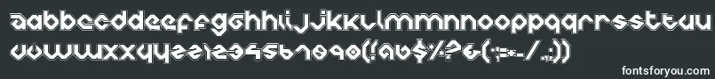 フォントCharliec – 黒い背景に白い文字