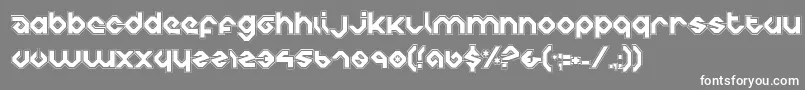 フォントCharliec – 灰色の背景に白い文字