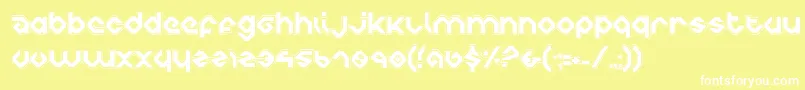 フォントCharliec – 黄色い背景に白い文字